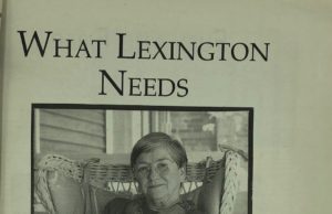 picture of a newspaper clipping for what lexington needs